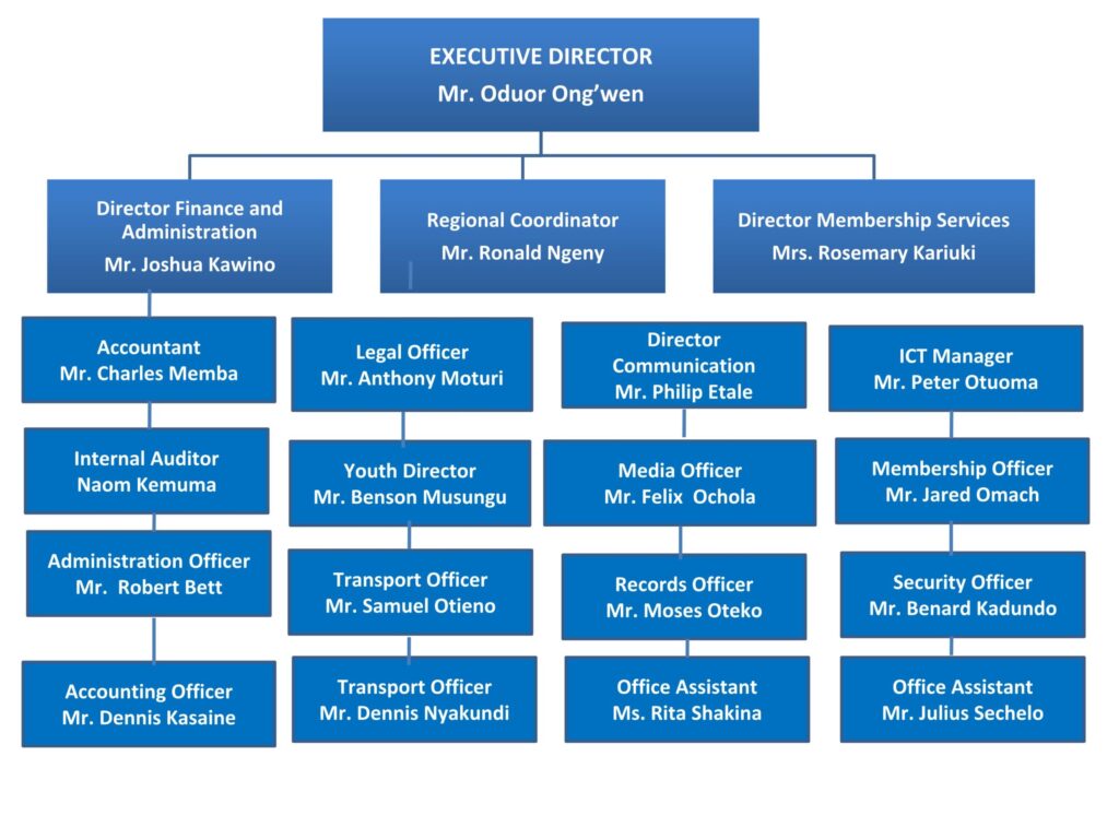 ODM-ORGONAGRAM - male-dominated leadership